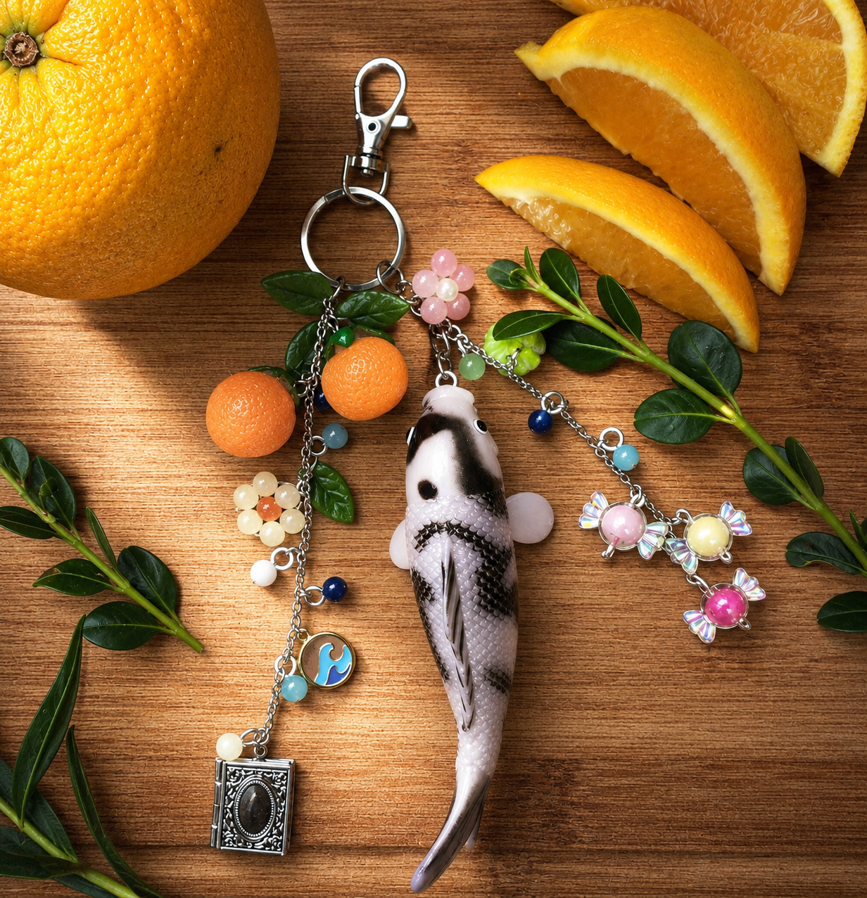 Korean Drama Inspired Tangerine Keychain